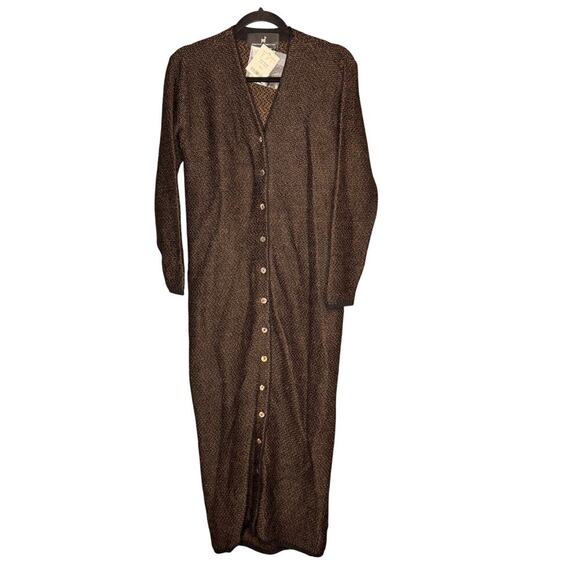 Peruvian Connection Women's sz Small Herringbone Coat Dress Long Sleeve NWT - Picture 1 of 9